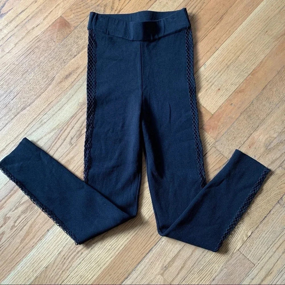 **NEW ZARA Knit Side Fishnet High Rise Leggings - Picture 6 of 8